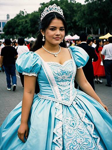 Photoreal Quinceañera Cosplay Festival Portrait