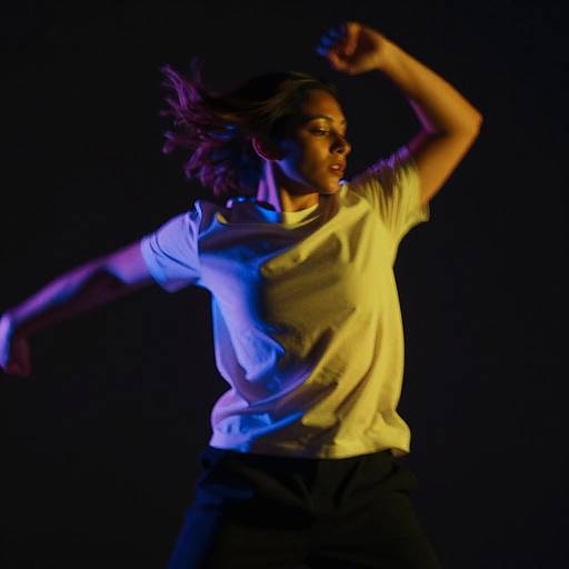 Neon Strobe Dancer Mid-Motion