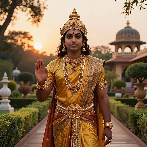 Ancient Indian Prince in Royal Splendor