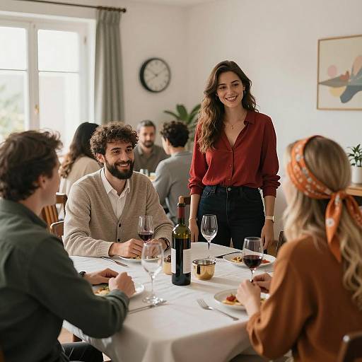 Warm Dinner Gathering with Friends