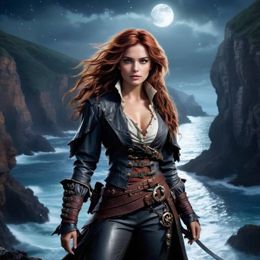 Enchanting Rebel Pirate in Moonlit Cove Enchanting Rebel Pirate in Moonlit Cove