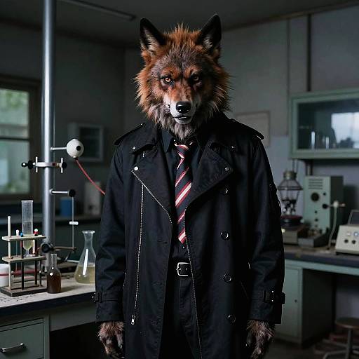 Retro Balenciaga Werewolf Fashion Photoshoot