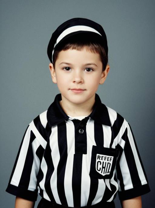 Photorealistic Portrait of Child Referee