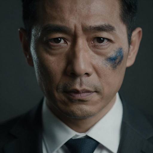 Intense Portrait of a Middle-Aged Man