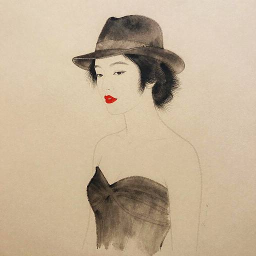 Spiky-Haired Man in Graffiti Art