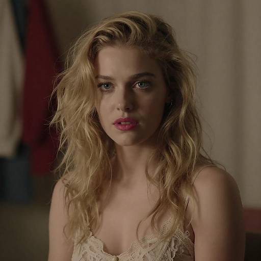 Intense Stare of a Blonde Beauty