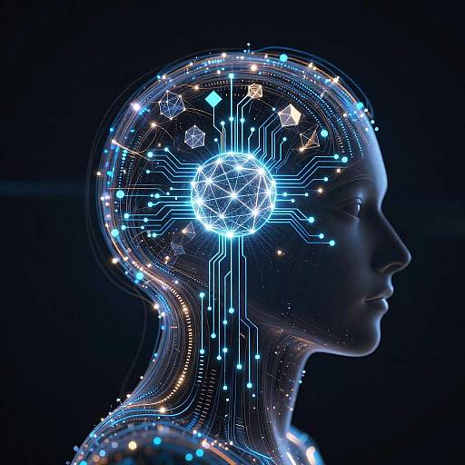 Abstract AI Neural Network Illustration