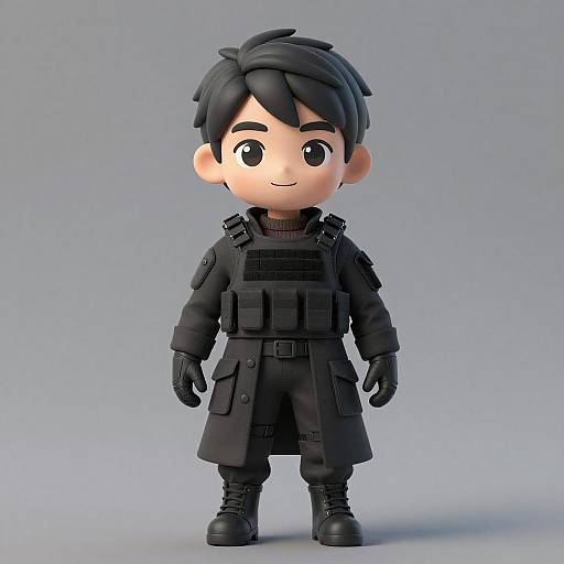 Chibi Boy in Tactical Gear