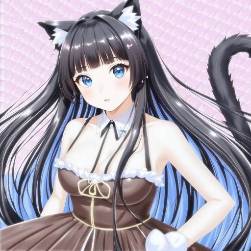 Illustration of Aina (mao lian), original in the style of Yqgkg