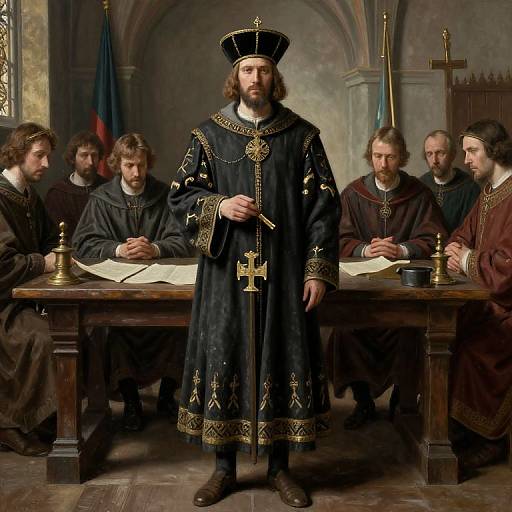 Early Medieval Slavic Chancellor Portrait