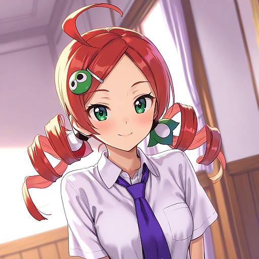 Illustration of Andou ringo, puyopuyo in the style of Kawakami rokkaku