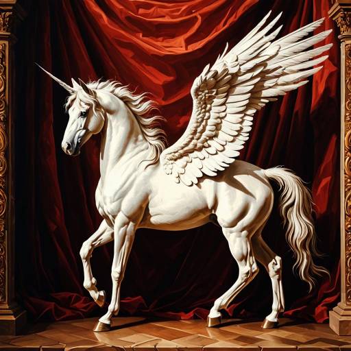 Minimalistic Pegasus with Renaissance Influence