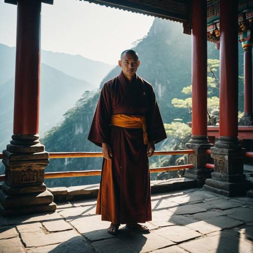 Mystic Monk in Mountain Temple