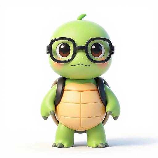 3D Cute Turtle Character Design