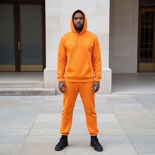 Man in Orange Costume Outdoors