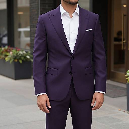 Man in Purple Tailcoat Suit