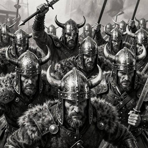 Fierce Viking Warriors in Battle