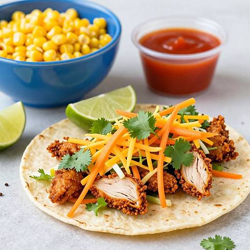 Vibrant Crispy Chicken Taco Dish