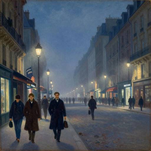 Moody Parisian Street at Night