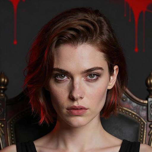 Intense Portrait of a Woman with Highlights