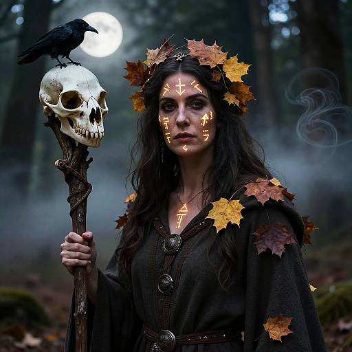 Samhain Druid Woman Portrait