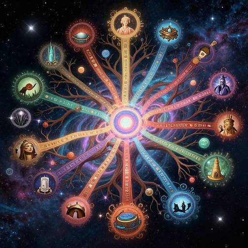 Psychedelic Cosmic Tree of Time