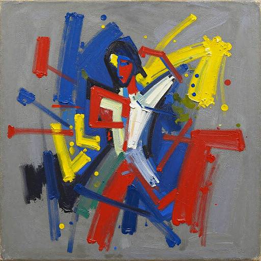 Abstract Expressionist Zepeda Painting