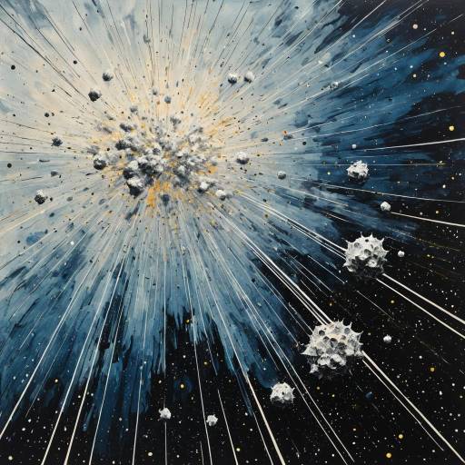 Line Art Star Cluster with Cosmic Dust Clouds