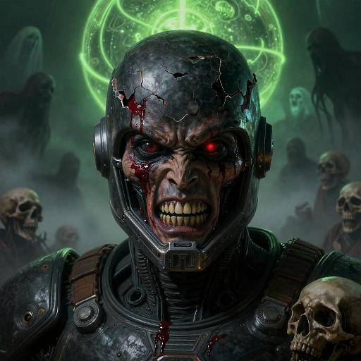 Raging Doom Slayer with Broken Helmet