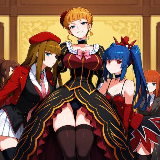 Vibrant Girls in Formal Attire