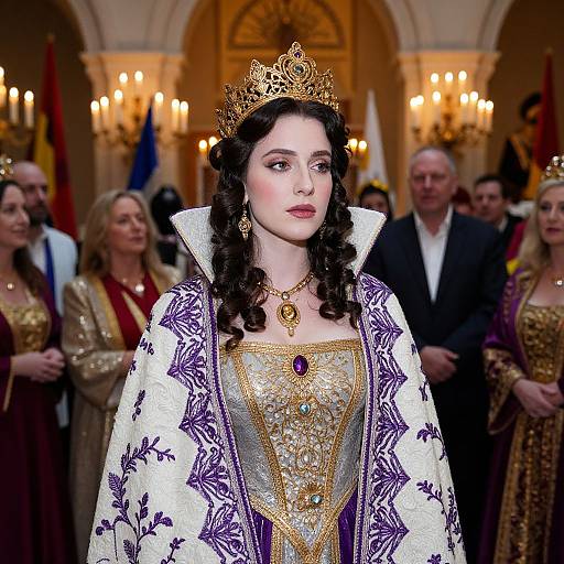 Queen Esther in Festive Purim Attire