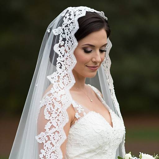 Vintage Lace Veil Birmingham Wedding