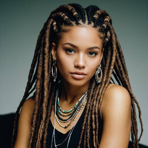 Elegant Solo Portrait of Loc'd Beauty