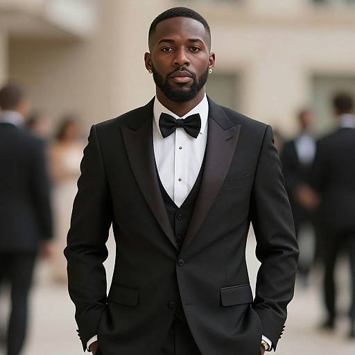 Elegant Black Tuxedo Portrait