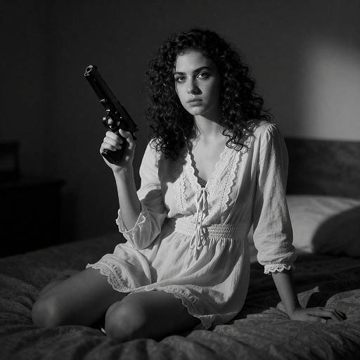 Dramatic Portrait of a Young Woman