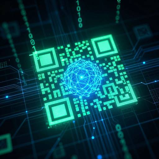 Luminescent AI QR Code Matrix