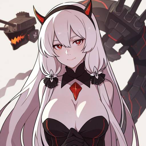 Illustration of Air defense princess, kantai collection in the style of Ssalbulre