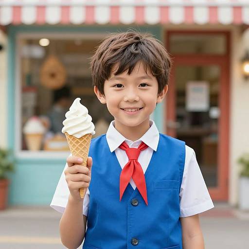 Boy in Ice Cream Fancy Dress