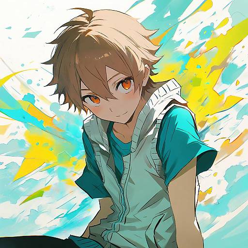 Illustration of Amamiya hibiya, kagerou project in the style of Qosic