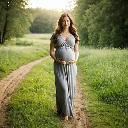Serene Outdoor Pregnancy Photography