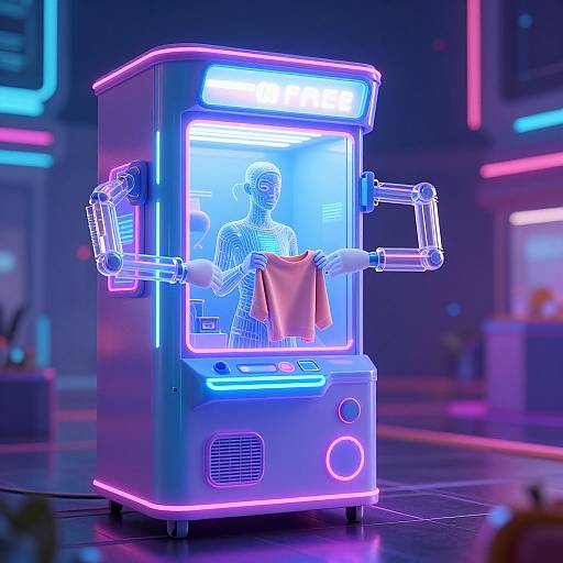 Cyberpunk Clothes Remover Machine