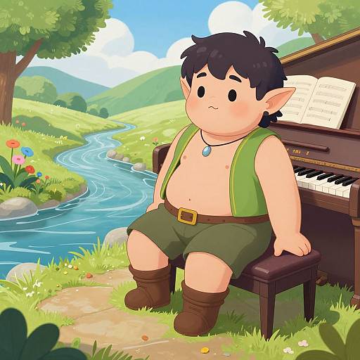 Kawaii Chubby Elf by Stone Piano