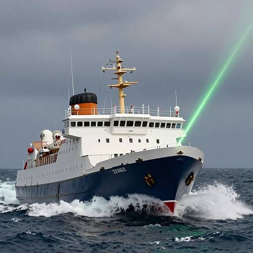 Bold Ship in Turbulent Waters