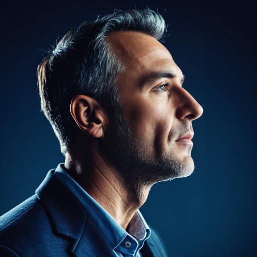 Cartoon Profile of an Intelligent Man