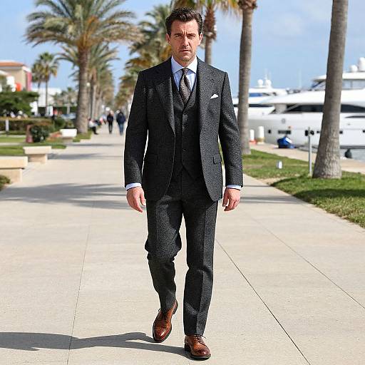 Confident Man in Tweed Suit by Marina