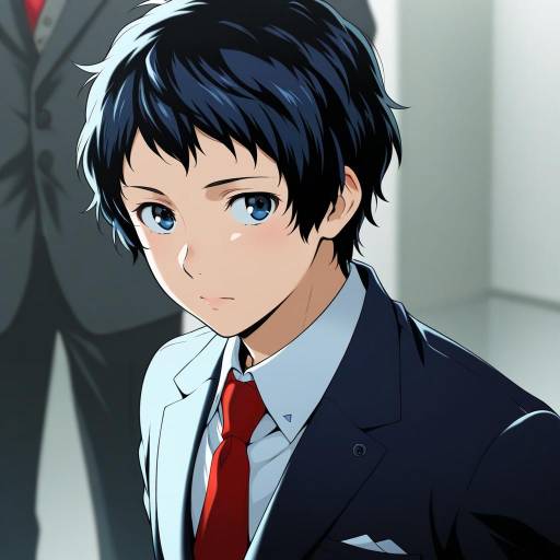 Illustration of Adachi tooru, persona in the style of Nanashiro gorou