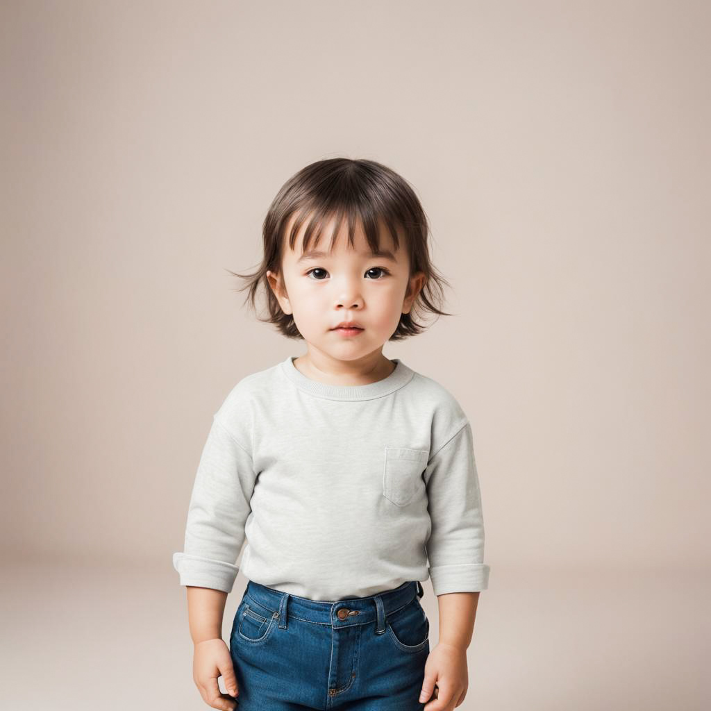 Curious Toddler in a Hazy Studio Shoot