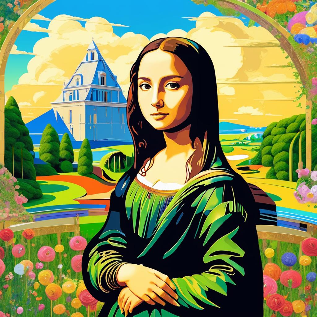 Mona Lisa Reimagined in Miyazaki Style