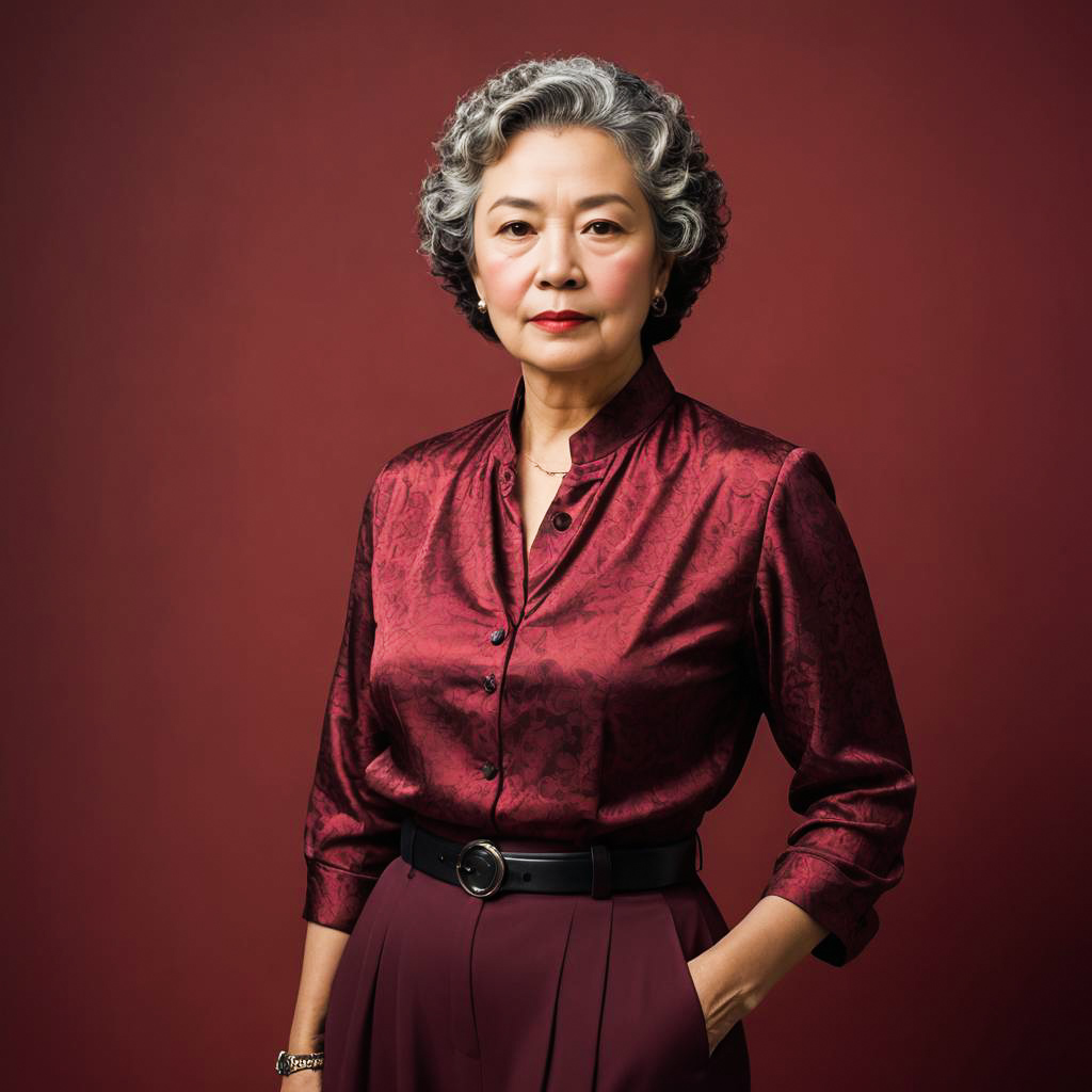 Elegant Portrait of Confident Older Lady