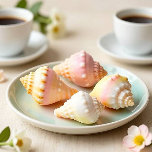 Colorful Conchas Artistic Morning Arrangement